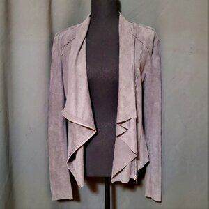 Blank NYC Faux Suede Gray Jacket Size Medium